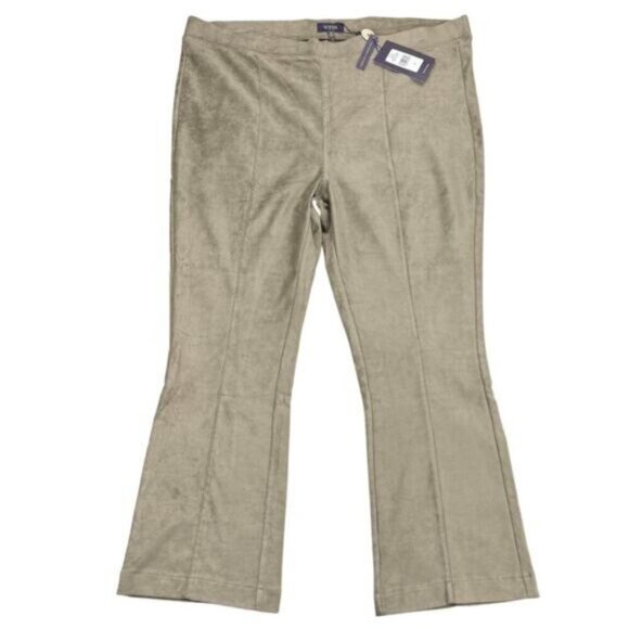 NYDJ Faux Suede Pull-on Bootcut Pants In Saddlewood Size 18 - Picture 3 of 7